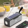 Kabelloser Lautsprecher mit Solarzellen und LED-Taschenlampe Sunker InnovaGoods Schwarz (Restauriert A)