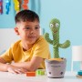Cactus dansant parlant avec musique et LED multicolores Pinxi InnovaGoods Vert 30 x 40 cm (Reconditionné A)
