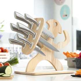 Set of Knives with Wooden Base Spartan InnovaGoods 7 Pieces Wood (Refurbished A+)
