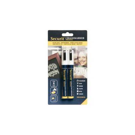 Liquid chalk marker Securit Set White 2 Units