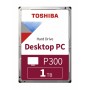 Hårddisk Toshiba P300 1TB 3,5" 7200 rpm 1 TB 1 TB HDD 1 TB SSD