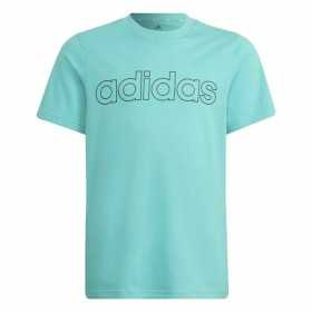 Kurzarm-T-Shirt für Kinder Adidas Essentials Aquamarin