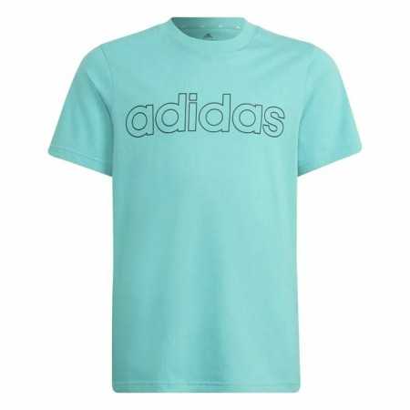 Child's Short Sleeve T-Shirt Adidas Essentials Aquamarine