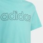 Child's Short Sleeve T-Shirt Adidas Essentials Aquamarine