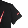 T shirt à manches courtes Enfant Nike Texture Swoosh Noir
