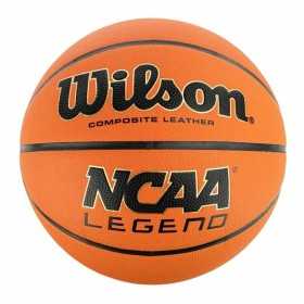 Basketboll Wilson NCAA Legend Vit Orange Läder Konstläder 7