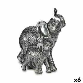 Decorative Figure Elephant Silver 21,5 x 20,5 x 11 cm (6 Units)