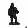 Deko-Figur Gorilla Saxofon Schwarz 15 x 38,8 x 22 cm (3 Stück)