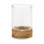 Candleholder Brown Transparent Wood Crystal 11,5 x 16 x 11,5 cm (12 Units)