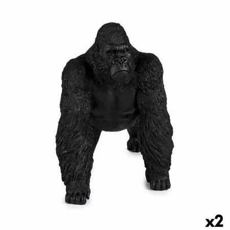 Deko-Figur Gorilla Schwarz 20 x 27 x 34 cm (2 Stück)