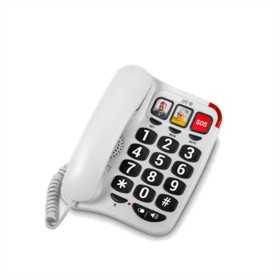 Markkabeltelefon SPC CONFORT NUMBERS 2 Kompatibel med hörlurar Vit