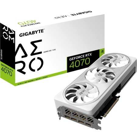 Carte Graphique Gigabyte GV-N4070AERO OC-12GD 12 GB GDDR6X GEFORCE RTX 4070 12 GB RAM