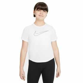 Barn T-shirt med kortärm Nike Dri-FIT One Vit
