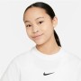 Barn T-shirt med kortärm Nike Sportswear Vit