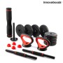 Ensemble de Poids Réglables 6 en 1 avec Guide d’Exercices Sixfit InnovaGoods DUMBBELLS Fer (Reconditionné B)