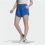 Damen-Sportshorts Adidas Originals Adicolor 3D Trefoil Blau