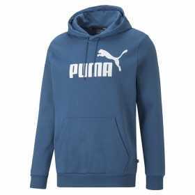 Tröja med huva Herr Puma Big Logo Blå