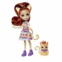 Figur Mattel Enchantimals City Tarla Orange Cat & Cuddler 15 cm