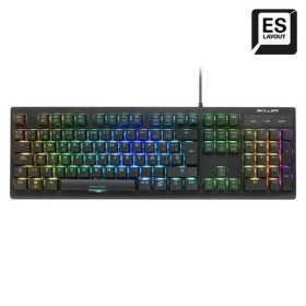 Gaming Tastatur Sharkoon 4044951030873 Schwarz Spanisch