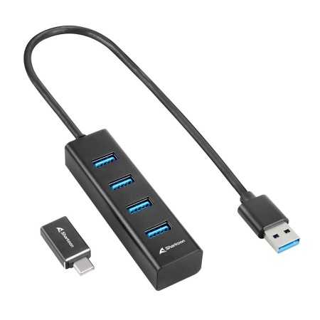 USB HUB 4 Portar Sharkoon Svart