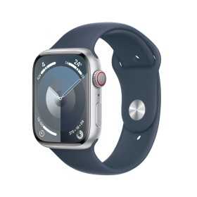 Montre intelligente Apple Watch Series 9 + Cellular 1,9" Bleu Argenté 45 mm
