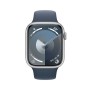 Montre intelligente Apple Watch Series 9 + Cellular 1,9" Bleu Argenté 45 mm