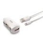 USB billaddare + MIFI ljuskabel KSIX Apple-compatible 2.4 A