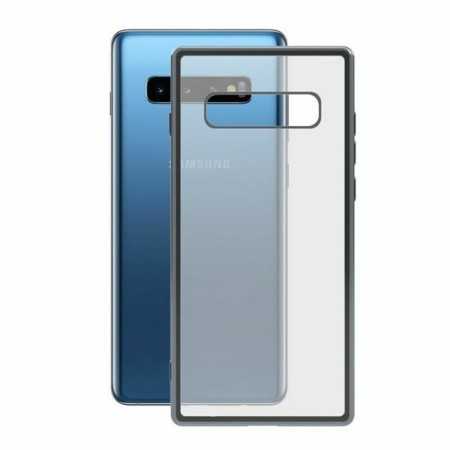 Protection pour téléphone portable Samsung Galaxy S10 KSIX Flex Metal TPU Transparent Gris Métallisé