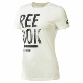 T-shirt med kortärm Dam Reebok Training Split Tee Vit