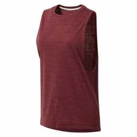 Women's Sleeveless T-shirt Reebok el Marble Muscle Tank Burgundy