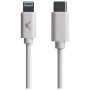 Câble USB-C vers Lightning KSIX MFI (1 m) Blanc