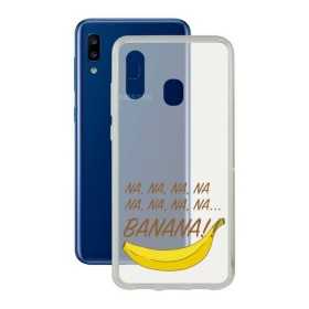 Protection pour téléphone portable Samsung Galaxy A20 KSIX Flex Banana TPU