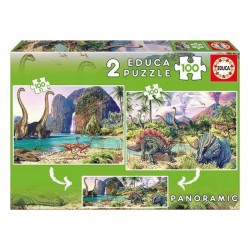 Barnpussel Dino World Educa 200 Delar (2 x 100 pcs)