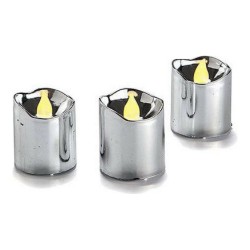LED Candle Silver Plastic