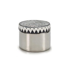 Box-Schmuckkästchen 8430852415608 aus Keramik Silberfarben 13,5 x 10 x 13,5 cm