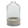 Ljusstakar Transparent Sten Glas 15,2 x 22,5 x 15,2 cm 18 x 29 x 18 cm