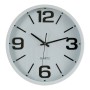 Uhr Kristall Schwarz 40 x 5 x 40 cm Weiß Kunststoff
