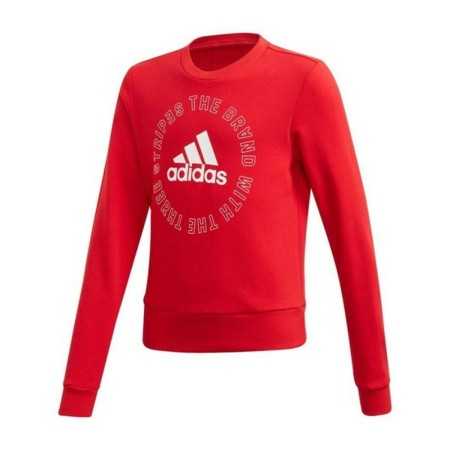 Sweatshirt ohne Kapuze für Mädchen Adidas G Bold Crew Rot