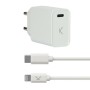 USB-laddare Iphone KSIX Apple-compatible Vit