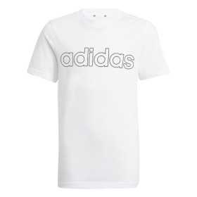 T shirt à manches courtes Enfant Adidas B LIN T GN4002 Blanc