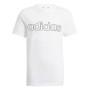 T shirt à manches courtes Enfant Adidas B LIN T GN4002 Blanc