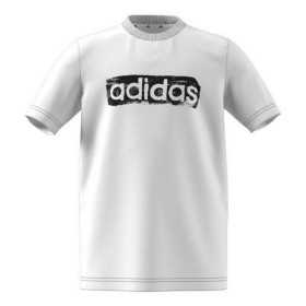 Jungen Kurzarm-T-Shirt Adidas B G T2 GN1472 Weiß Baumwolle