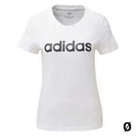 Damen Kurzarm-T-Shirt Adidas W E LIIN SLIM T DU0629 Weiß