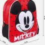 3D School Bag Mickey Mouse Red (25 x 31 x 10 cm)