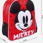 Schulrucksack 3D Mickey Mouse Rot (25 x 31 x 10 cm)