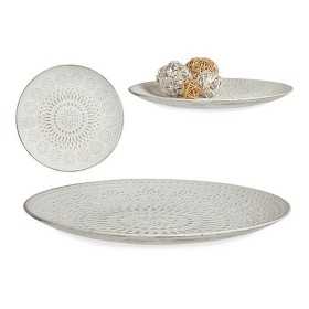 Assiette Décorative Mandala Blanc Bois MDF