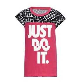 T shirt à manches courtes Enfant Nike 848-A72 Rose 100 % coton