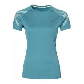 Damen Kurzarm-T-Shirt Asics Stripe SS Top 141224 8057 Blau