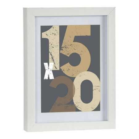 Wall photo frame 88747 White MDF Wood (20,5 x 2,5 x 26,5 cm)