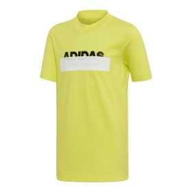 Child's Short Sleeve T-Shirt Adidas YB ID LIN TEE DV1652 Yellow